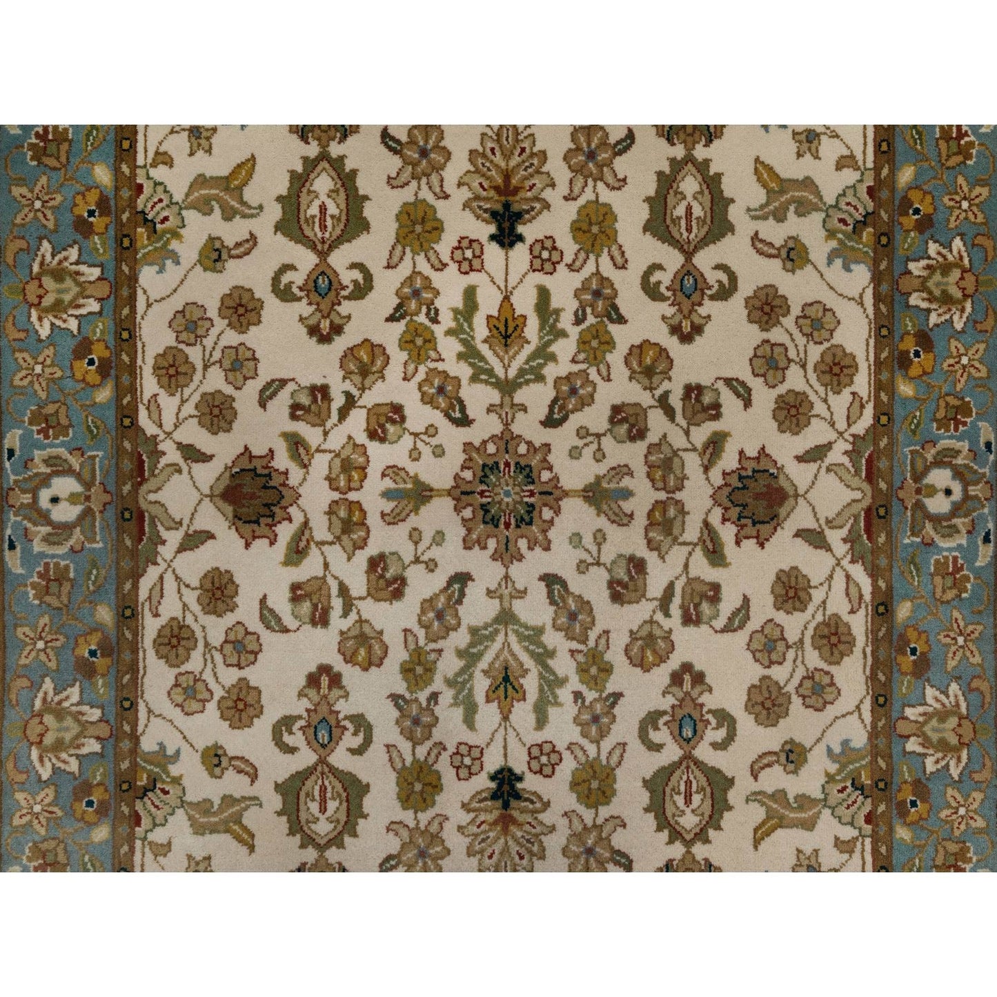 3'X5' Ivory 300 Kpsi New Zealand Wool Kishoon Design Hand Knotted Rug