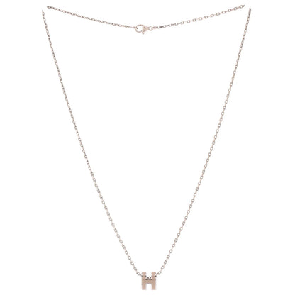 Hermes Pop H Pendant Chain Necklace Metal And Enamel Mini