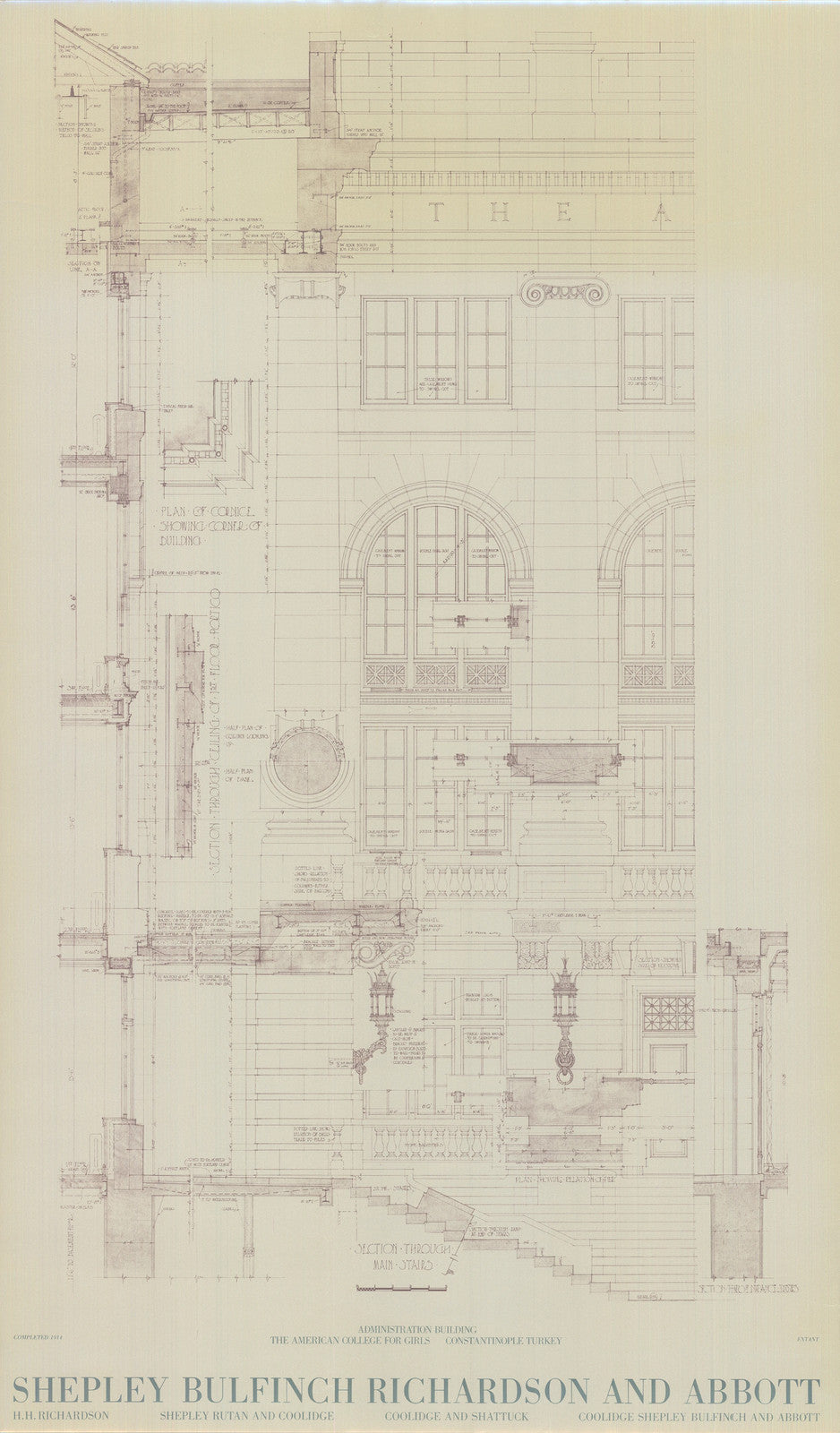 Artist Unknown The American College For Girls. Turkey " Offset Lithograp