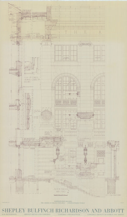 Artist Unknown The American College For Girls. Turkey " Offset Lithograp