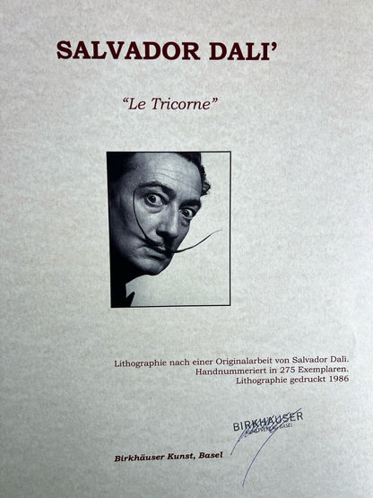Salvador Dal Lithograph From An Drawing Coa
