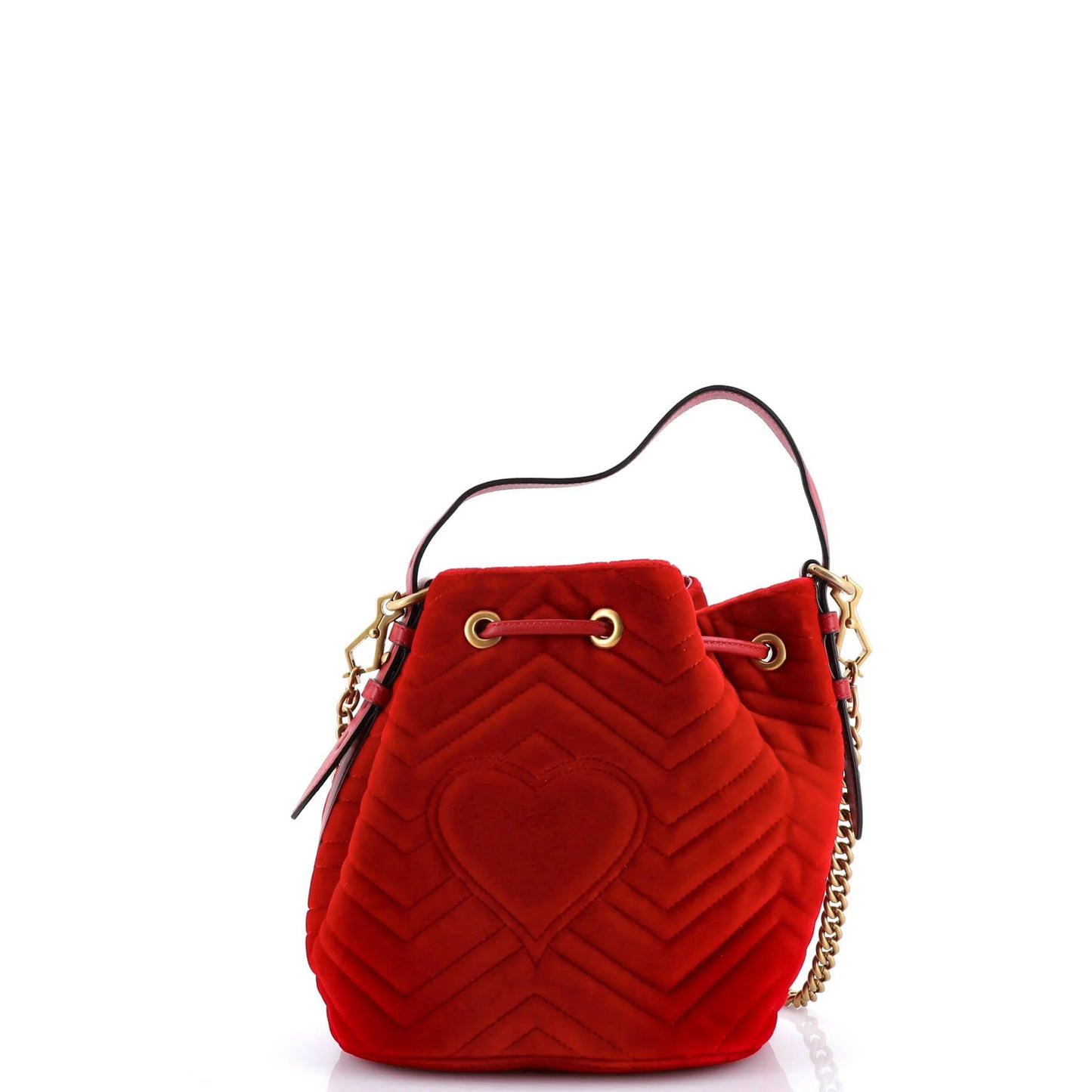 Gucci Gg Marmont Bucket Bag Matelasse Velvet Small