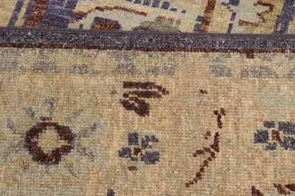 Distressed Floral Heriz Serapi Oriental Rug
