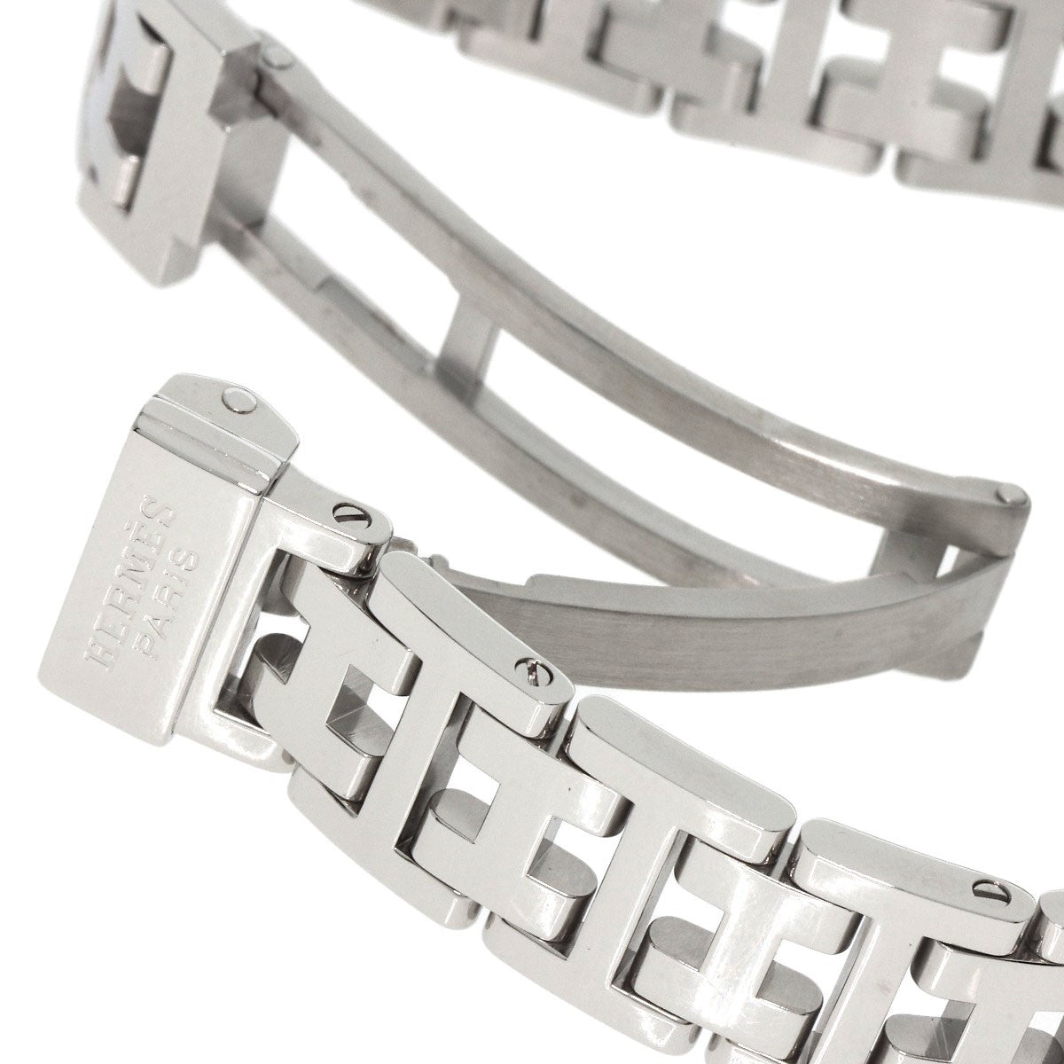 Hermes Clipper Nacre 12P Diamond Watches Cl4.230 Stainless Steel/Stainless