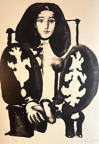 Pablo-Picasso Signed Hand Numbered Coa Lithograph In Pencil (180)