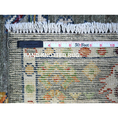 4'2"X10'3" Brewster Gray Angora Oushak 100% Wool Oriental Wide Runner Rug