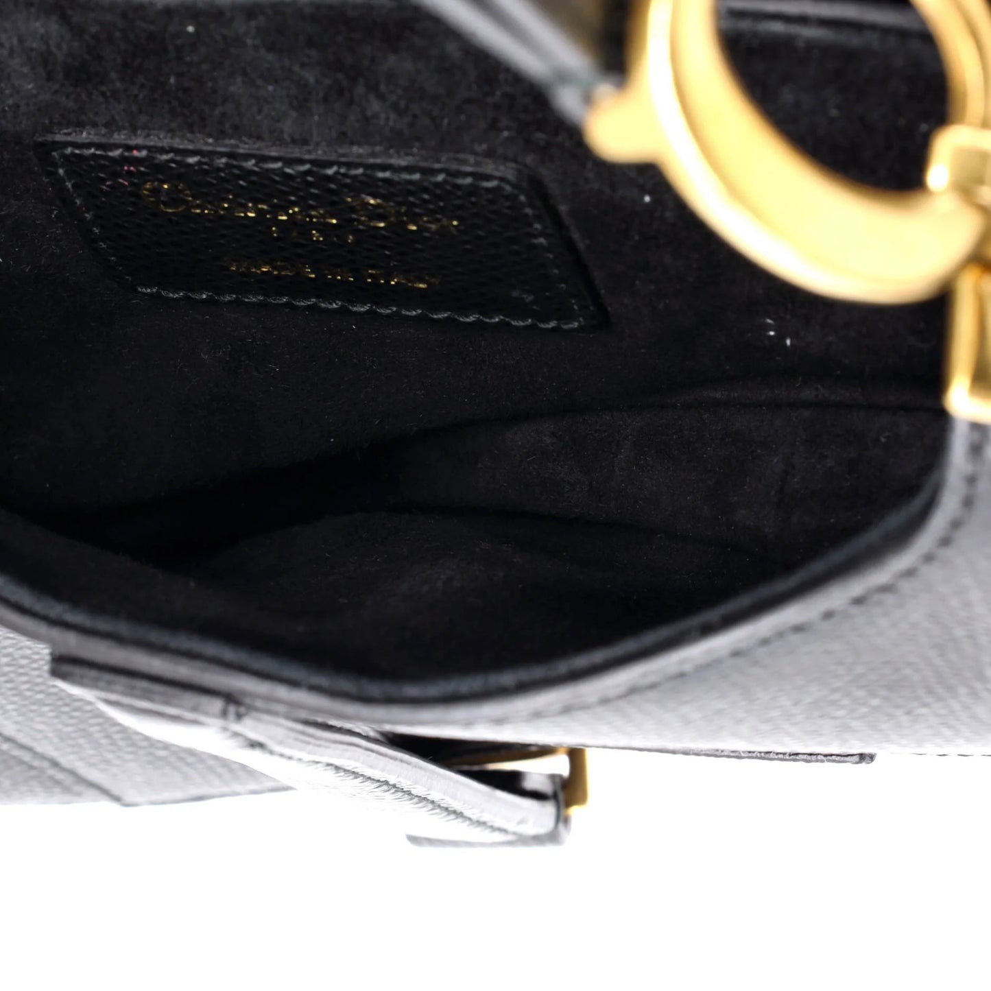 Christian Dior Saddle Handbag Leather Mini