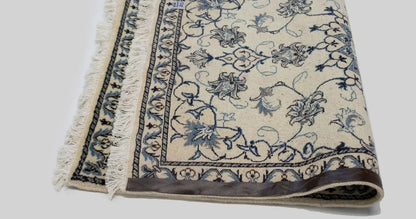 Classic Floral Plush 3X5 Nain Kashmar Oriental