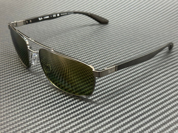 RAY BAN RB3737CH 004 6O Gunmetal Green Polarized