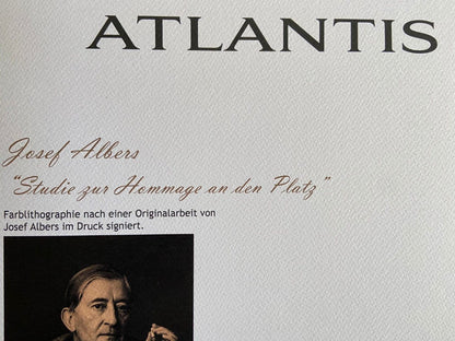 Josef Albers Lithograph Coa Hand-Numbered Signed O.P Stamped