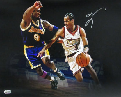 Allen Iverson Hof Autographed 16X20 Photo With Kobe Bryant 76Ers Beckett 196722