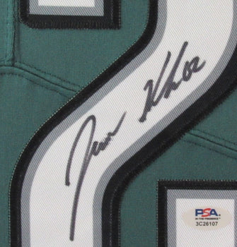 Jason Kelce Signed/Auto Green Philadelphia Eagles Jersey Framed Psa/Dna 189798