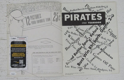 Bill Mazeroski Hof Signed/Auto 1969 Pittsburgh Pirates Yearbook Jsa 198644