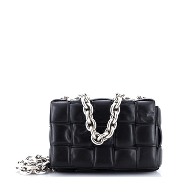 Bottega Veneta Cassette Chain Crossbody Bag Padded Maxi Intrecciato Leather