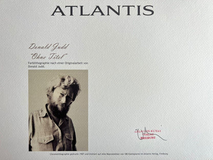 Donald Judd Lithograph Coa Signed Op Numbered Stamped 180 Exe