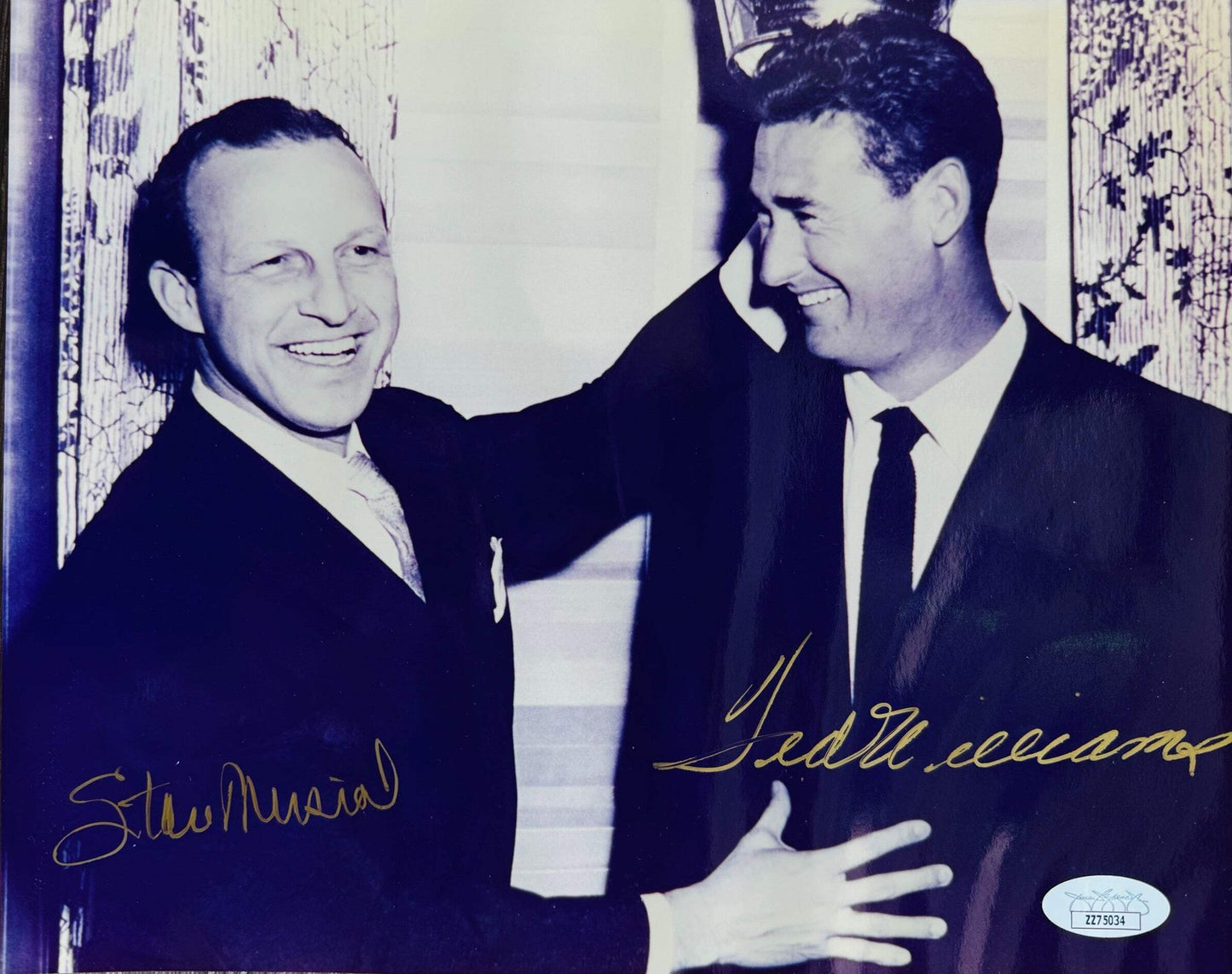 Stan Musial & Ted Williams Autographed 8X10 Baseball Photo (Jsa)
