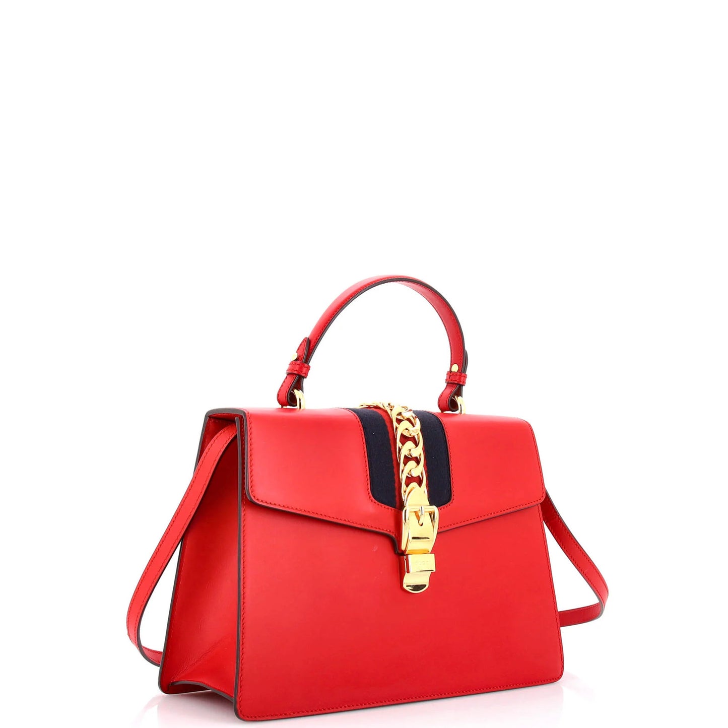 Gucci Sylvie Top Handle Bag Leather Medium