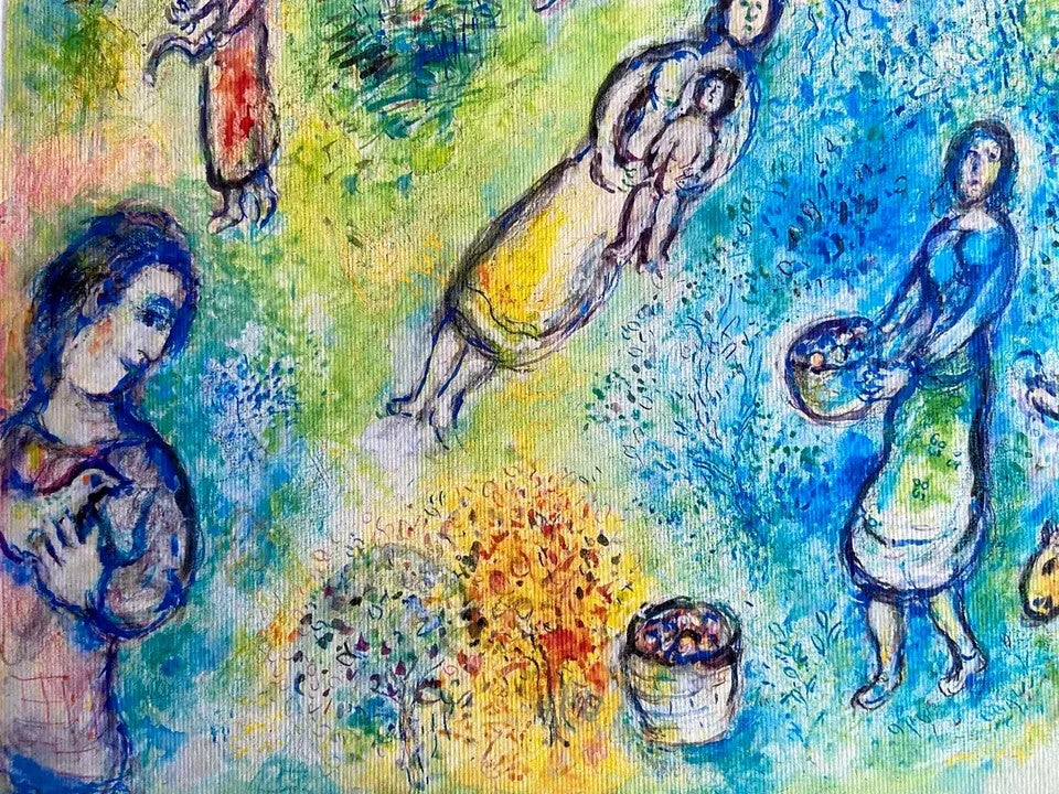 Marc Chagall Lithograph Coa Hand-Signed Hand-Numbered Collection Stamp