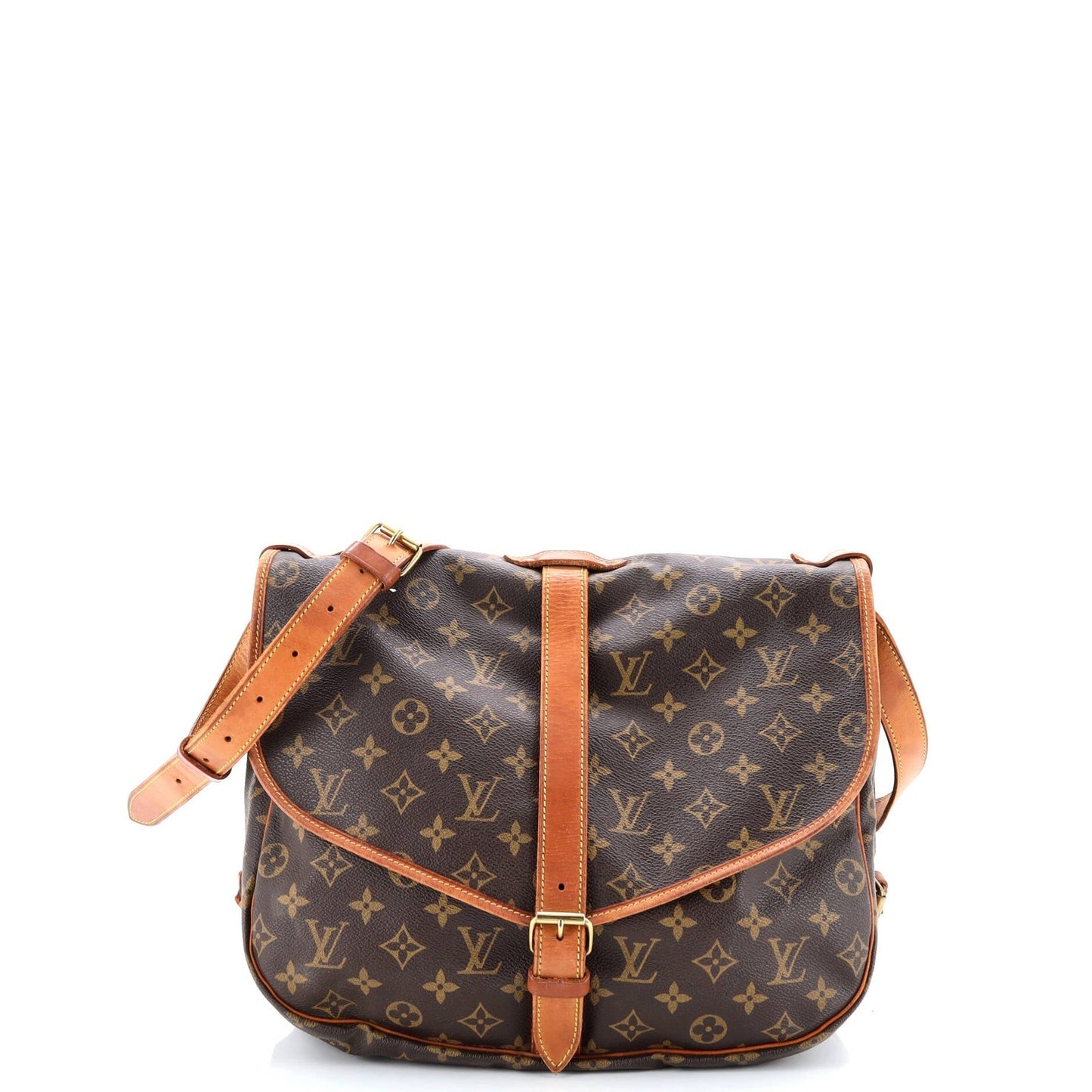 Louis Vuitton Saumur Handbag Monogram Canvas 35