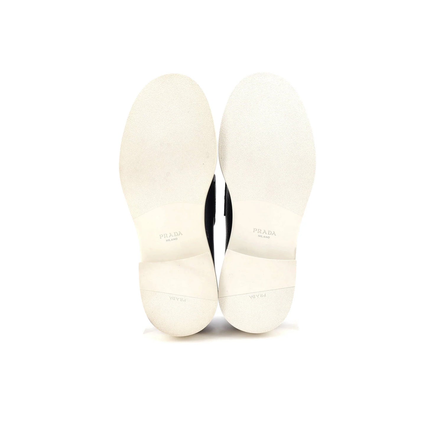 Prada Women'S Triangle Logo Loafers Spazzolato Leather