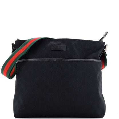 Gucci Front Pocket Web Messenger Gg Canvas Medium
