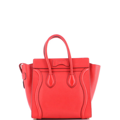 Celine Luggage Bag Grainy Leather Micro