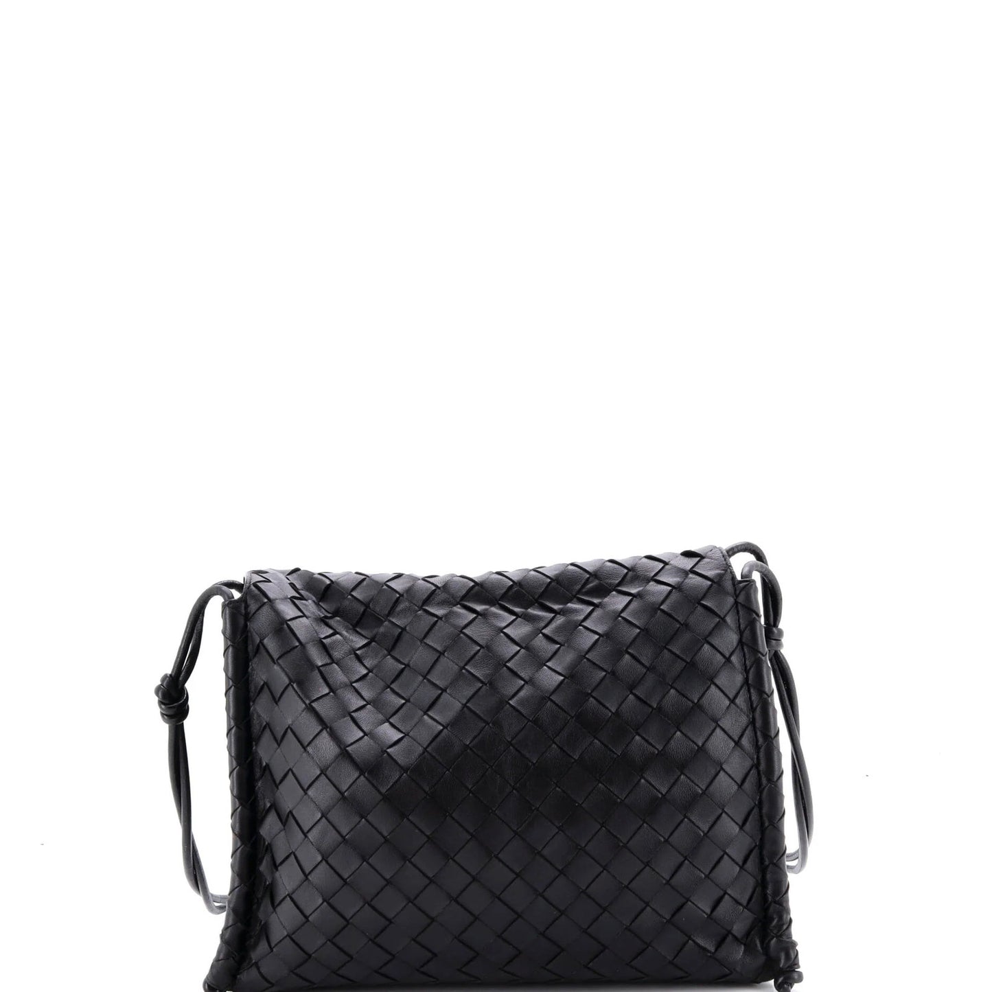 Bottega Veneta Knot Strap Shoulder Bag Intrecciato Leather Medium