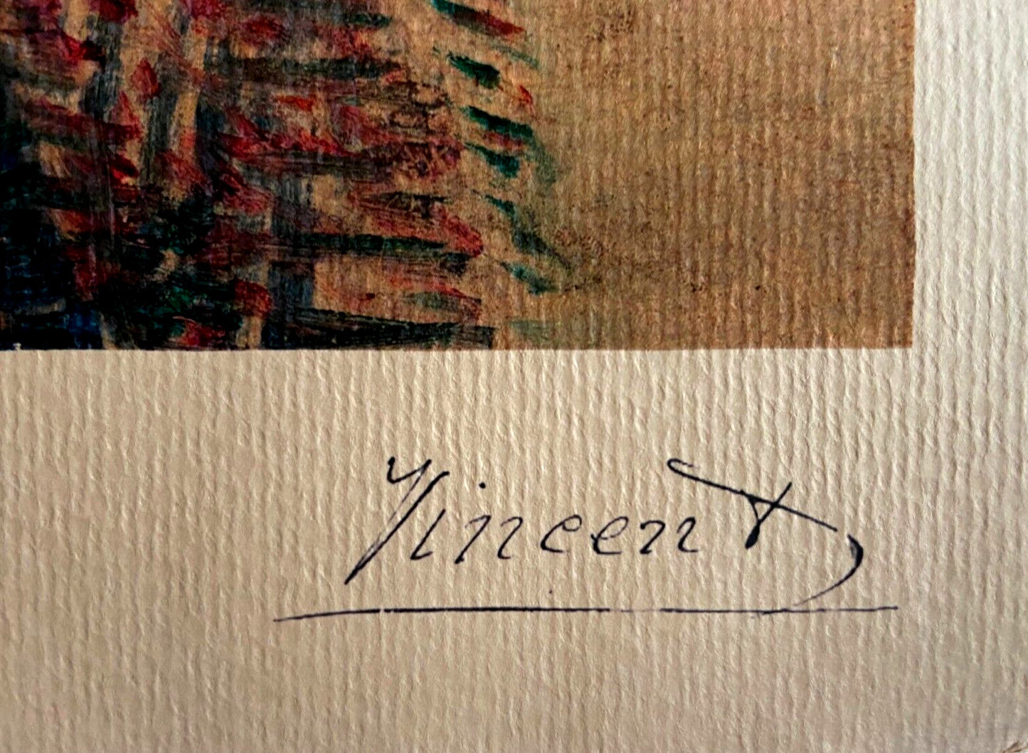 Vincent Van Gogh Museum Lithograph From A Painting Coa Signed Op (Edgar, Degas)
