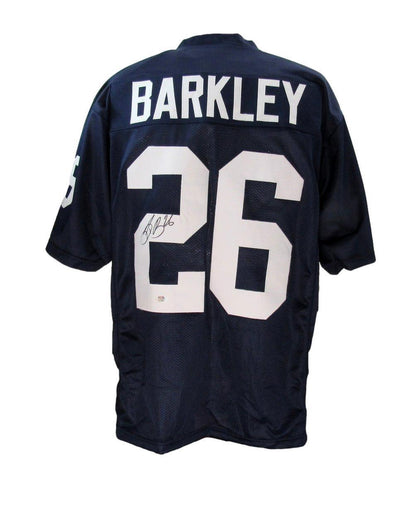 Saquon Barkley Signed/Auto Blue Custom Football