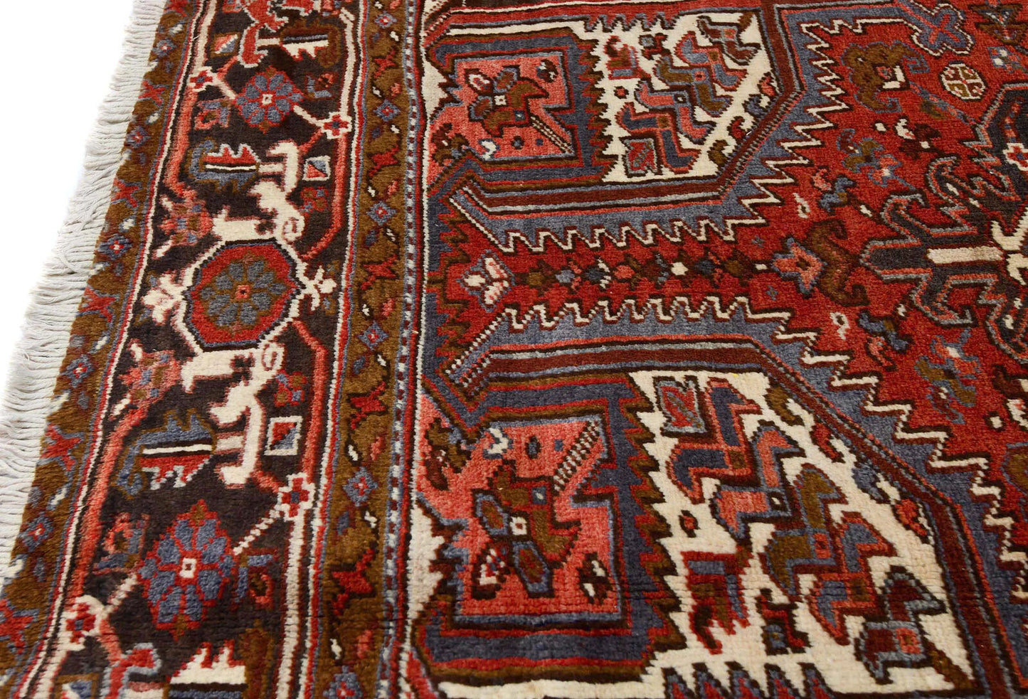 8'6X11 Ft Vintage Geometric Heriz Rug Traditional