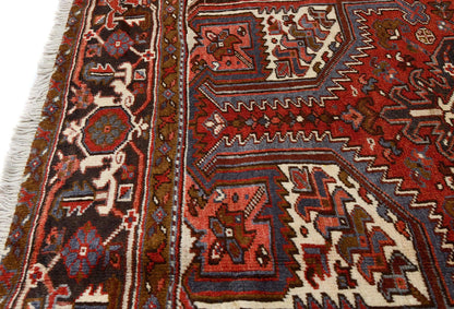 8'6X11 Ft Vintage Geometric Heriz Rug Traditional