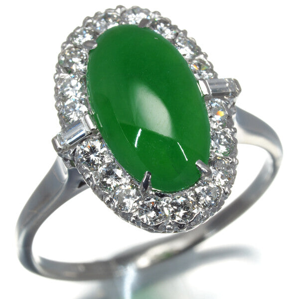 Mikimoto Ring Jade 2.44Ct Diamond Classic