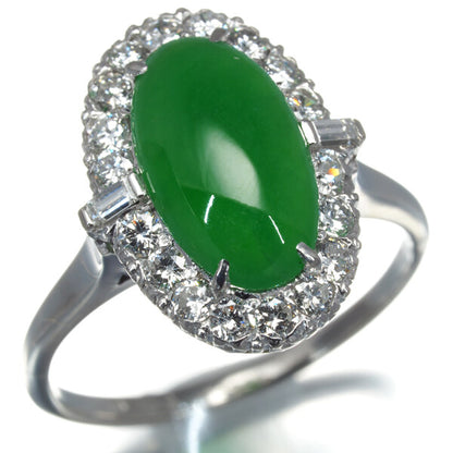 Mikimoto Ring Jade 2.44Ct Diamond Classic