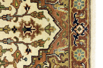 Heriz Serapi Oriental Runner Rug Geometric Design