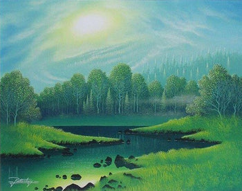 Jon Rattenbury Original Acrylic Painting On Canvas Signed Framed 