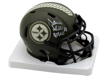Donnie Shell Hof Auto/Inscr Salute To Service Mini Helmet Steelers Jsa 179782