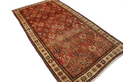 5X9 Ft Rare Size Antique Oriental Rug Floral