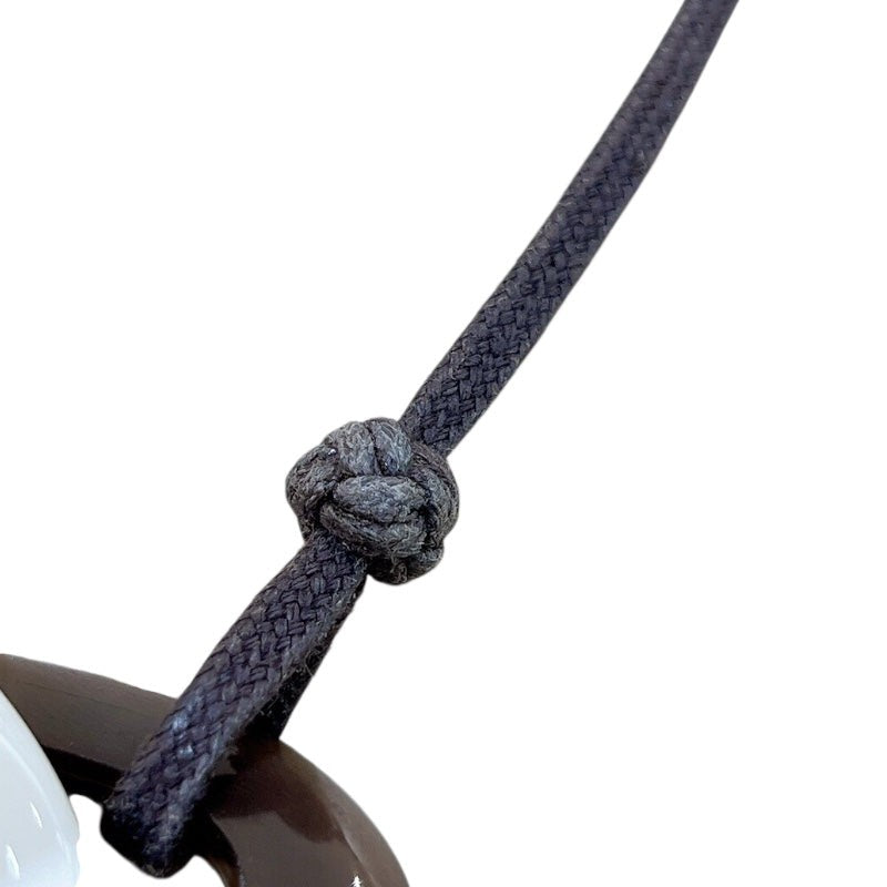 Hermes Caravane Necklace White & Brown Lacquer Buffalo Horn