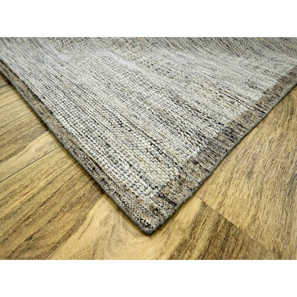 10'3"X13'9" Beige Hand Knotted Rug Distressed & Oxidized Grass Design Wool