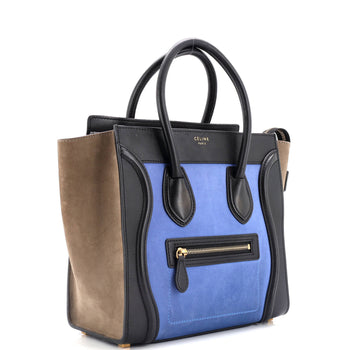 Celine Bicolor Luggage Bag Leather Micro