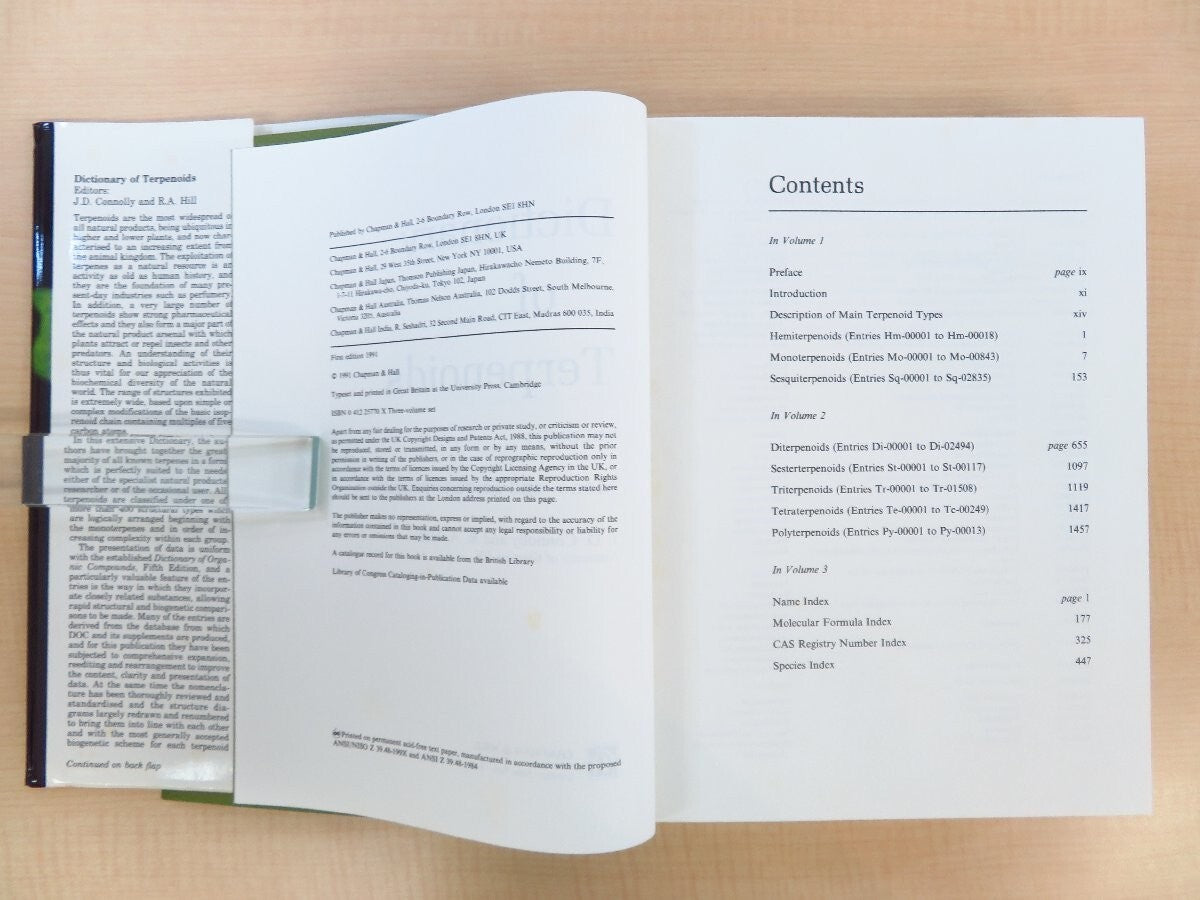 Connolly/Hill Dictionary Of Terpenoids Complete Set Of 3 Volumes