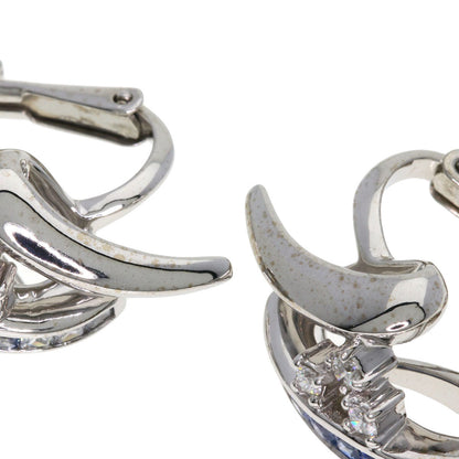 Jeunet   Earring Sapphire Diamond K18 White Gold