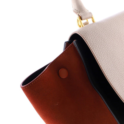 Celine Tricolor Trapeze Bag Leather Small