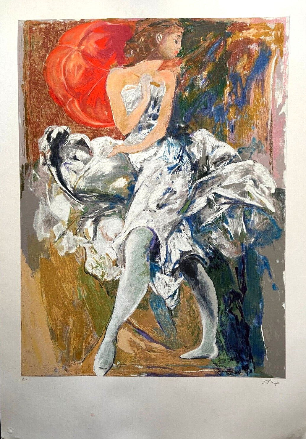 Ennio Calabria 'The Ballerina' Serigraph Materials 70X100