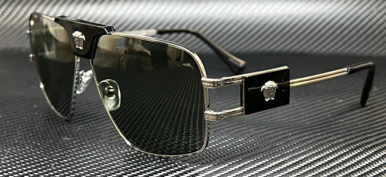 VERSACE VE2251 1001 2 Gunmetal Green Men's 63 mm