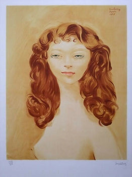 Moise Kisling Lithograph Estampe Women Portrait