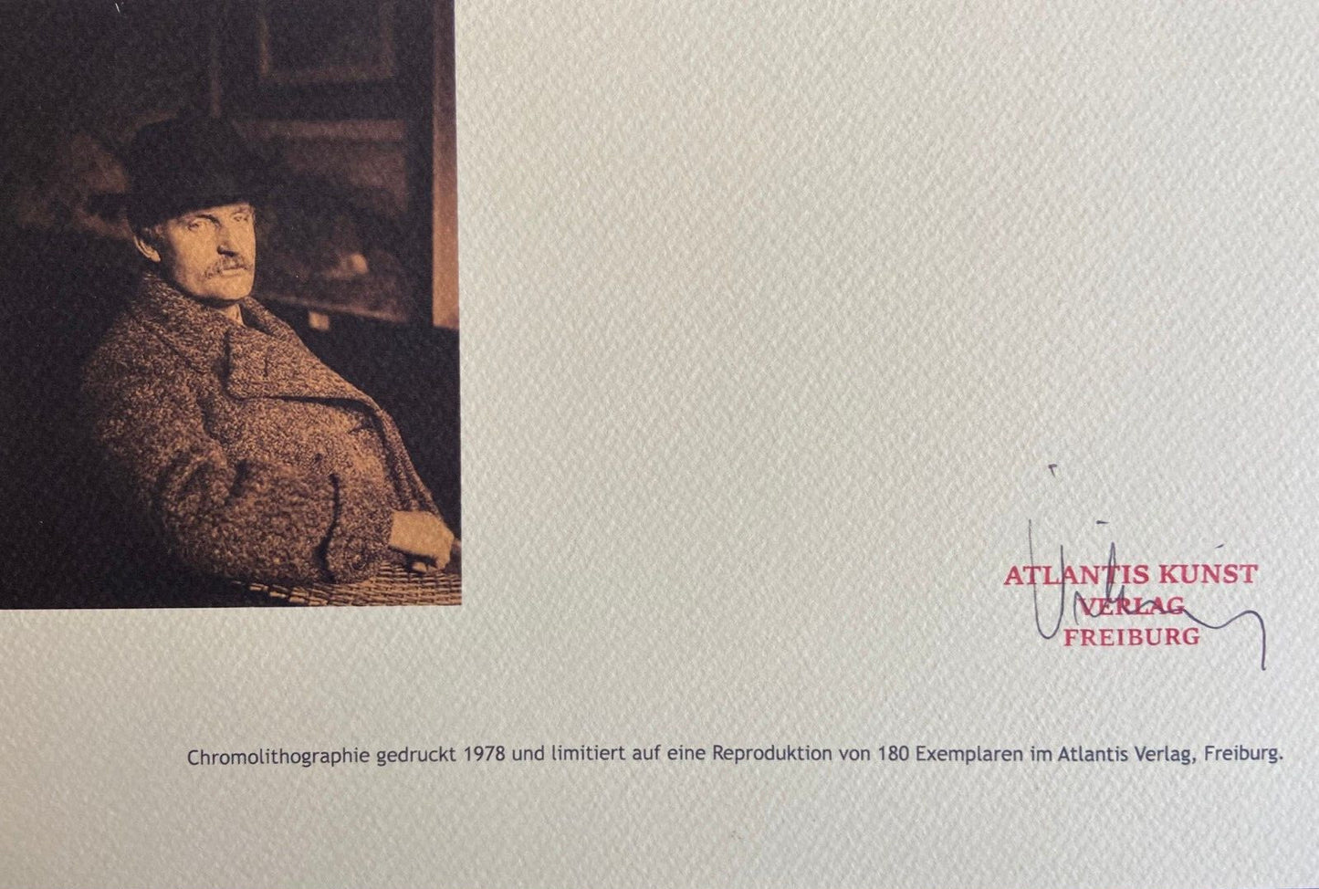 Edvard Munch Lithograph Coa Signed Numbered Hand Limited