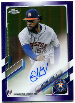 Christian Javier Topps Chrome Rookie Auto 2921 042/250 #Ra-Cj