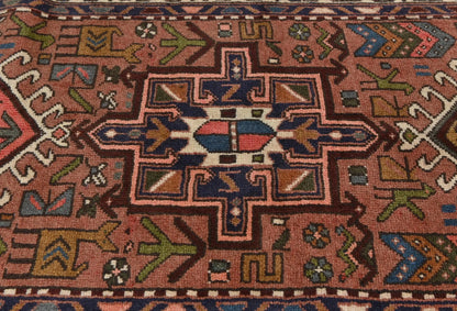 Vintage Tribal Runner Rug 3X13 Ft Rusty Pink