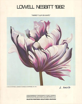 Lowell Nesbitt Parrot Tulip On White Signed 